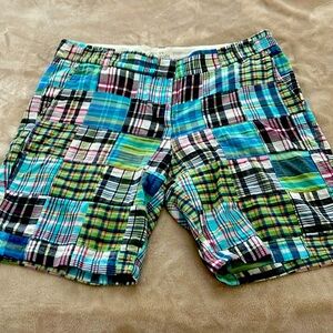 JCrew vintage madras Bermuda shorts